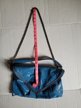 Matt & Nat purse bag handbag cross body chain strap turqouise teal blue vegan